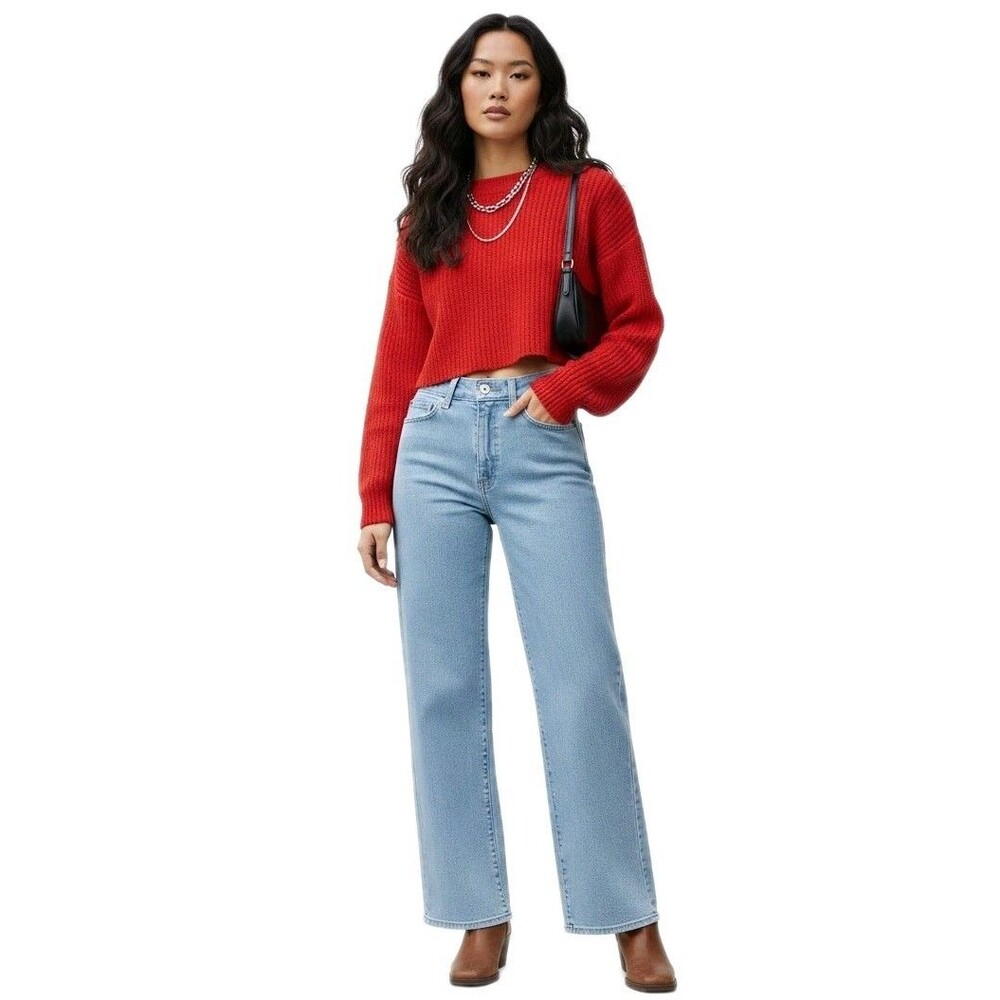 Levi Strauss Signature Heritage High Rise Wide Leg Jeans Relaxed Womens 8/W29